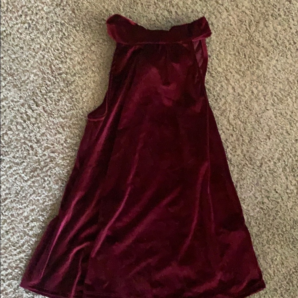 Peach love California velvet tie neck top